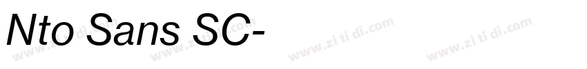 Nto Sans SC字体转换